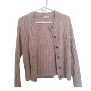 Madewell Merritt Shrunken Merino Wool Cardigan Sweater, XS